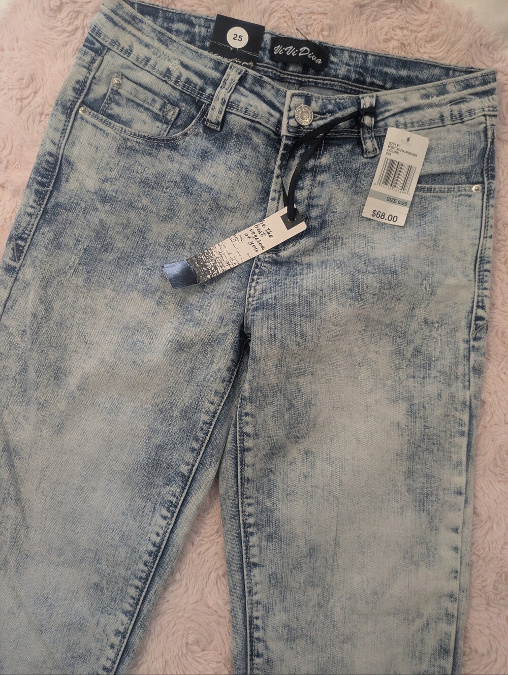 Light Blue Acid Wash Women’s Jeans - Size 25